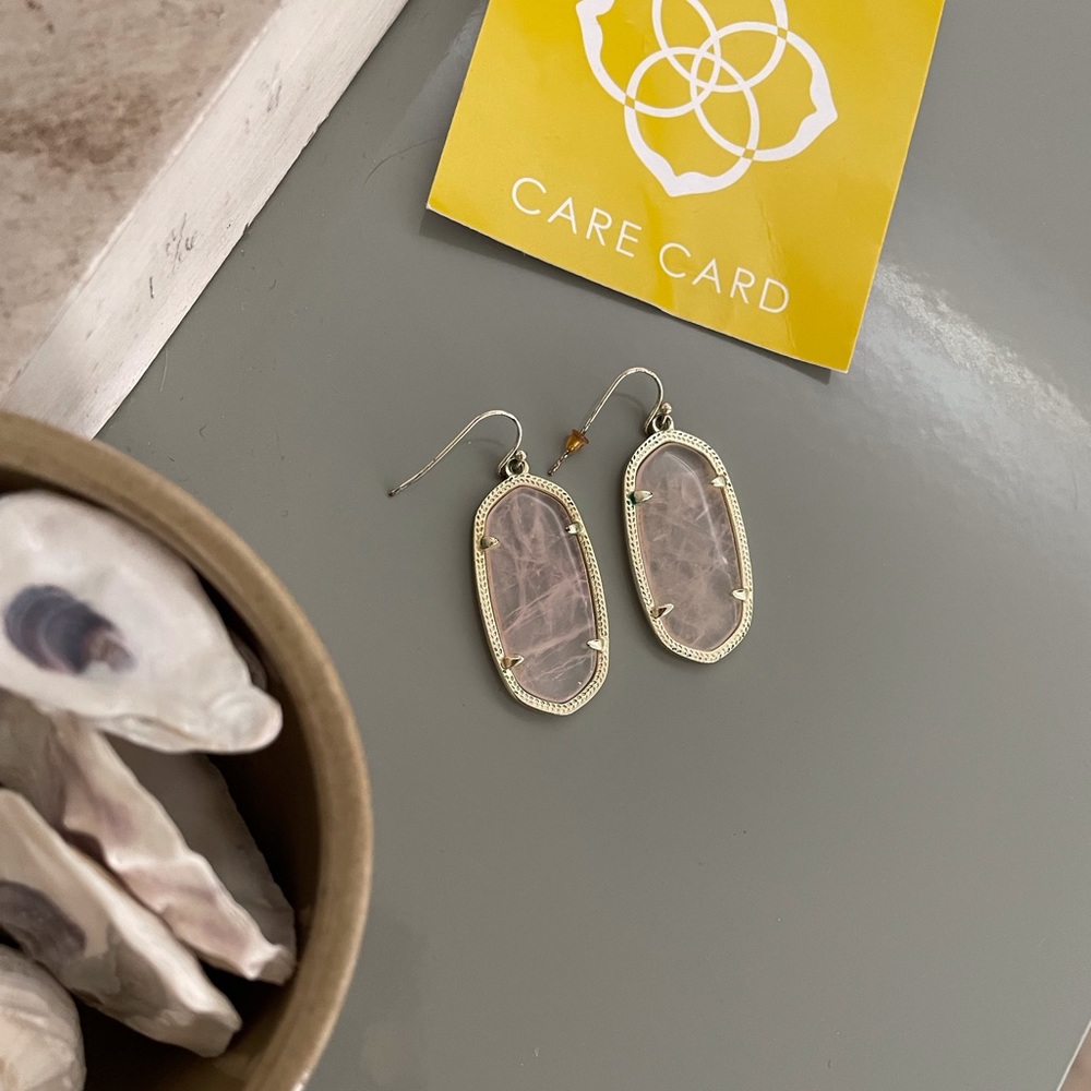 Kendra Scott Rose Quartz Earrings